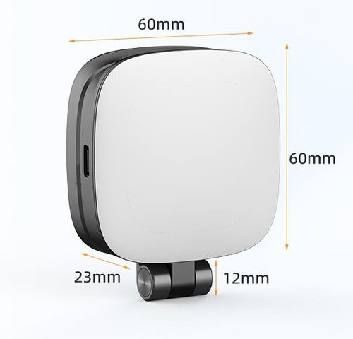 Mini Fill Light Rechargeable 3 Modes Adjustable 180° Flip & Built-in Mirror Magnetic Mobile Phone Selfie Ring Light