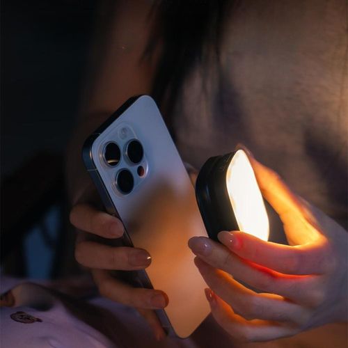 Mini Fill Light Rechargeable 3 Modes Adjustable 180° Flip & Built-in Mirror Magnetic Mobile Phone Selfie Ring Light