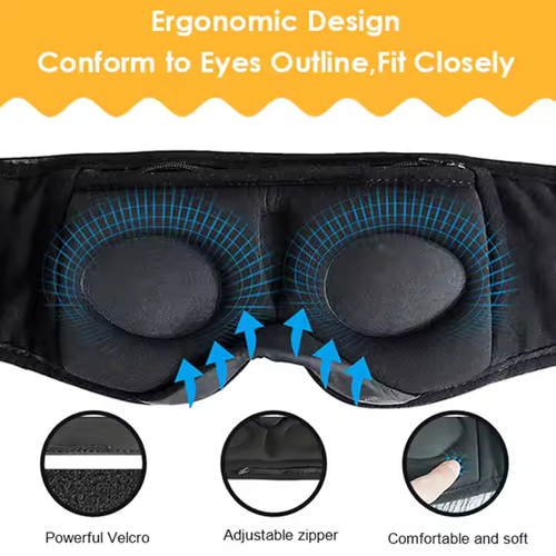Music Sleeping Eyemask 100% Block Lights Eye Mask V5.4 3D Sleep Mask Headphones Direct Factory Gifts Noise Reduction