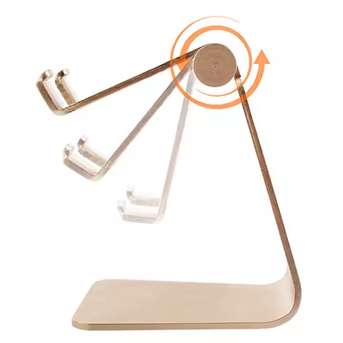 Factory Price Custom Logo Portable Flexible ABS Aluminum Desktop Cellphone Holder Stand Anti-Slip Base for Bed Mobile Phone Use