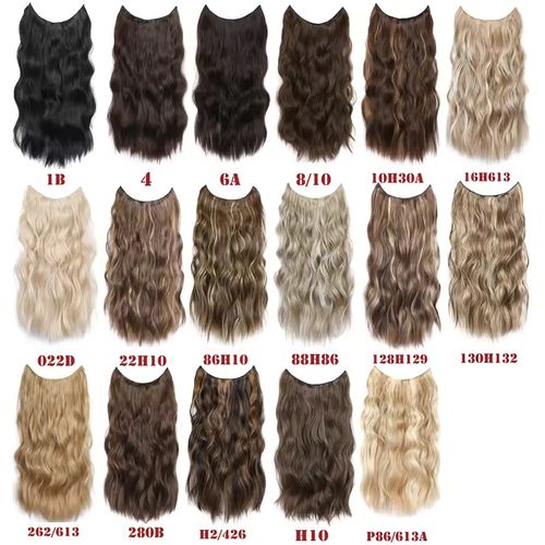 Women's Long Hair Extension Piece One-piece Simulation Hair U-shaped Curl Natural Seamless Volumizing Water Wave Pattern