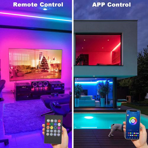 RGB Strip Light Music Sync BT Control Flexible Ribbon LED 5050 Led Tape Light for Room Party Decoration TV Backlight