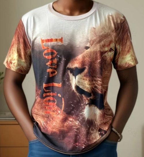 Summer T-shirt Men Animal Lion 3D Custom Tshirt Design Print New Short Sleeve Top Micro Elastic Sport Casual T-shirts