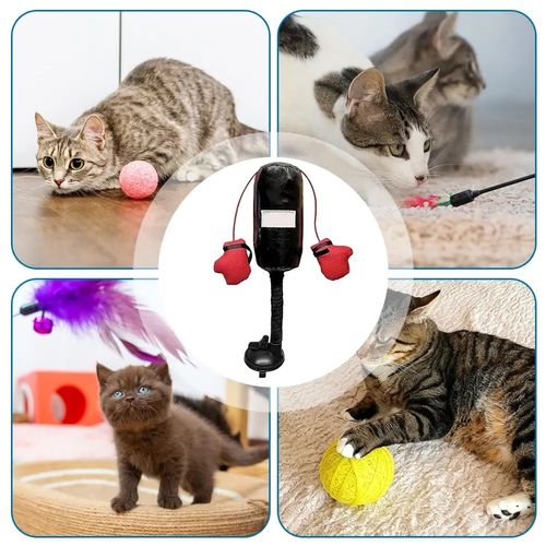 Innovative Interactive Mini Boxing Punching Cat Bag Toy PP Material Cat Toys for Kittens Style Pet Toys