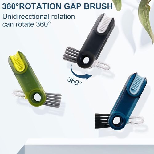 2025 New Three in One Cup Lid Brush Water Cup Cleaning Gap groove Cleaning Cup Brush