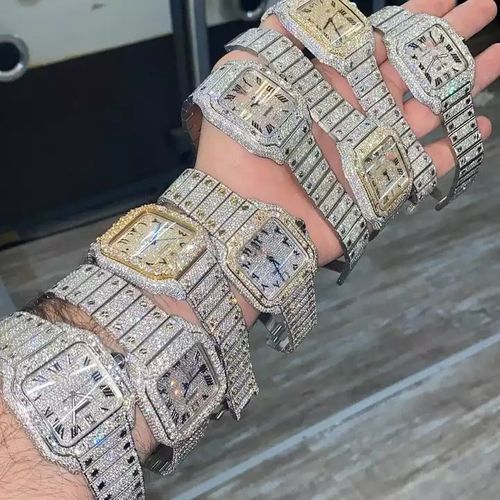 Hot Selling Fashionable Alloy square Diamond Roman Pattern Dial Hip Hop Women's Quartz Watch
