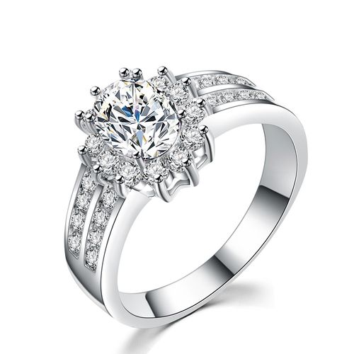 Purple Gemstone Fashion Exquisite Stainless Steel Jewelry Rings for Women