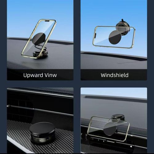 360° Vacuum Magnetic Phone Holder, Hands-Free ,for outdoor fun MirrorShower Smooth Surface,Strong Suction Cup Magnetic Car Phone Holderfor All Smartphones & All Car Models adjustable