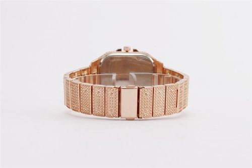 Hot Selling Fashionable Alloy square Diamond Roman Pattern Dial Hip Hop Women's Quartz Watch