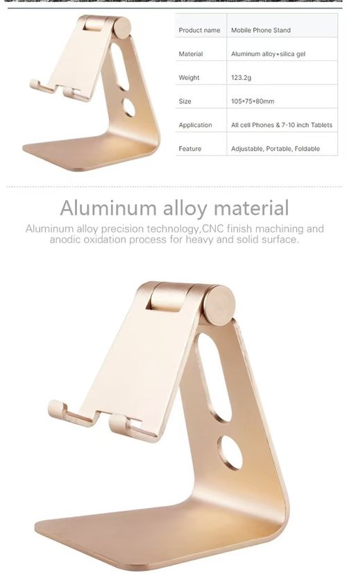 Factory Price Custom Logo Portable Flexible ABS Aluminum Desktop Cellphone Holder Stand Anti-Slip Base for Bed Mobile Phone Use