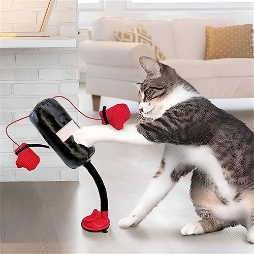 Innovative Interactive Mini Boxing Punching Cat Bag Toy PP Material Cat Toys for Kittens Style Pet Toys