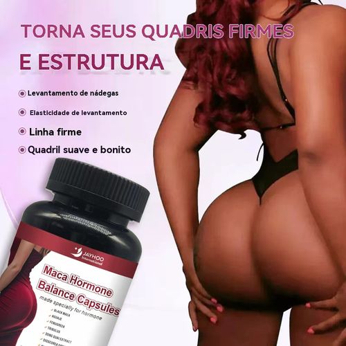 Cápsulas Maca Hormone Balance Angolana - Regula Endócrino, Aumenta Curva Coxas, Melhora Metabolismo e Energia | Composto Natural com Maca Preta, Aguaje