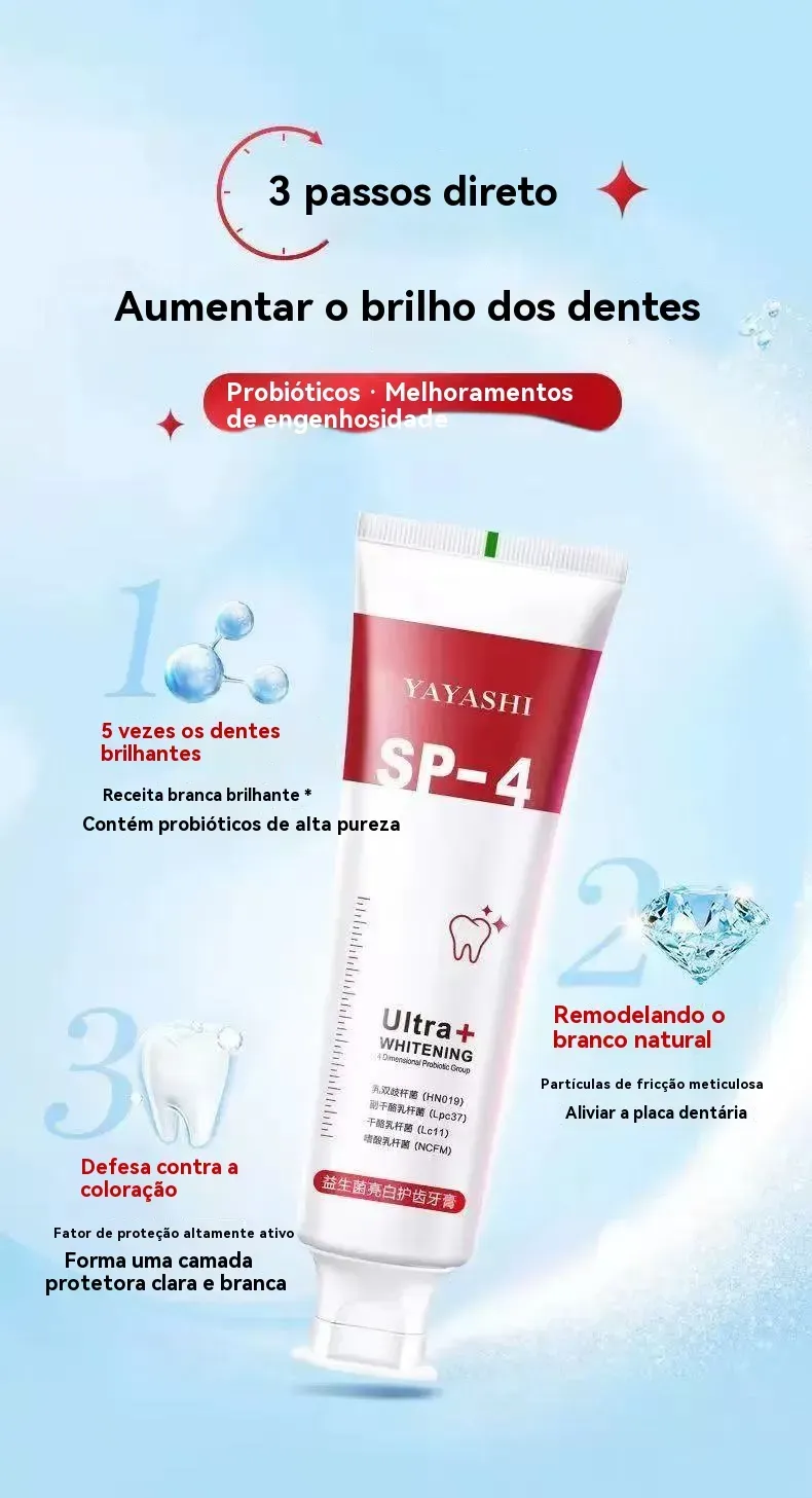 ✨ SP-4 Creme Dental Clareador – Dentes Brancos e Sorriso Perfeito