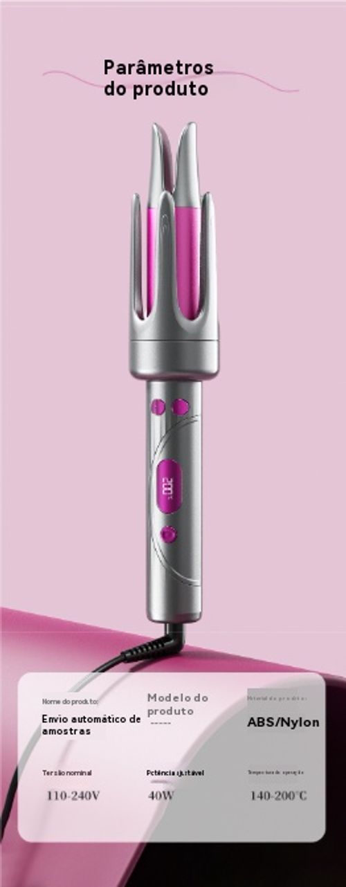 Bobina de Cabelo Automática 2025 – Cachos Perfeitos Rápidos e Sem Esforço para Todos os Tipos de Cabelo!