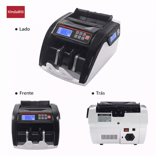 Contadora de Notas Multi-Moeda Profissional | Máquina Contar Dinheiro com Detector de Notas Falsas | Entrega em Luanda COD
