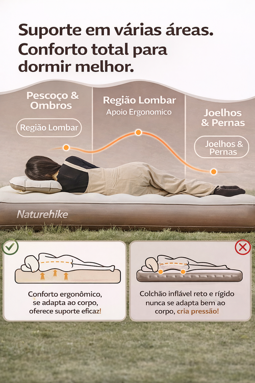 Colchão Inflável de Casal com Bomba Elétrica | Cama Inflável Confortável | Entrega em Luanda COD