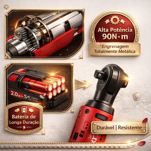 Chave de Catraca Elétrica DELIXI 12V Alta Potência | Ferramenta Profissional com Bateria | Entrega em Luanda COD