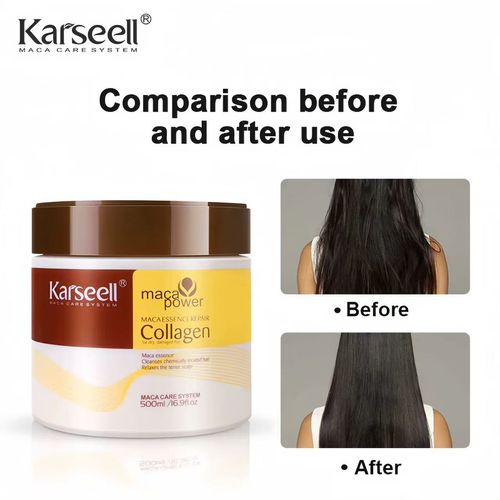 Máscara Capilar Karseeell Maca Power Collagen🌿 Reparo Profundo Cabelo Seco Danificado | Óleo de Argan + Queratina 21 Dias Resultado Visível💎