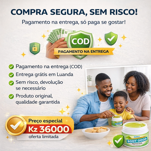 Creme para Odor do Corpo | Elimina Mau Cheiro Axilas | Entrega em Luanda COD