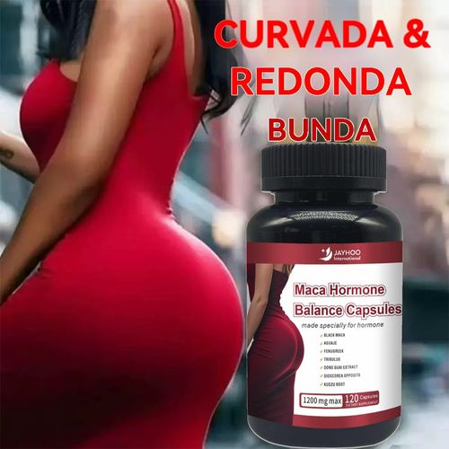 Cápsulas Maca Hormone Balance Angolana - Regula Endócrino, Aumenta Curva Coxas, Melhora Metabolismo e Energia | Composto Natural com Maca Preta, Aguaje
