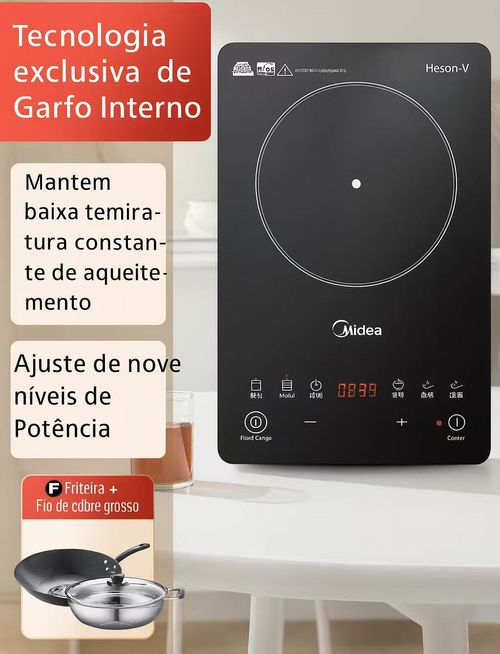 Fogão de Indução 3500W Potente | Aquecimento Rápido, Estável e Económico | Ideal para Cozinha Angolana