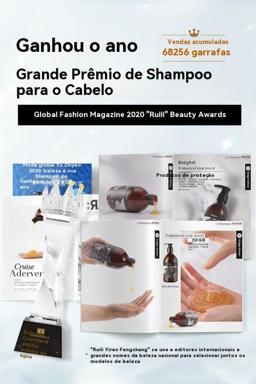 "Shampoo Anti-Queda de Gengibre e Cipreste 330ml - Fortalece e Nutre os Fios | Shampoo Natural Anti-Queda