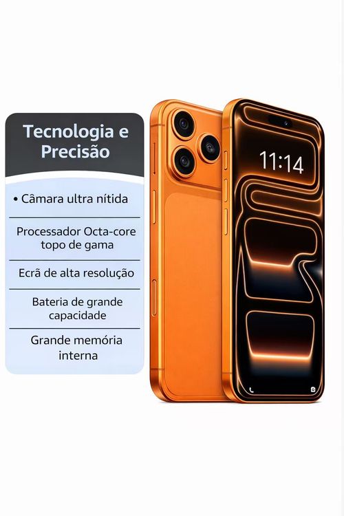i17 Pro Max Smartphone Android 15 📱 8GB+128GB 🚀 Bateria 8000mAh 🔋 Câmera 108MP 📸 Tela Gigante 7.3” | Desempenho Máximo