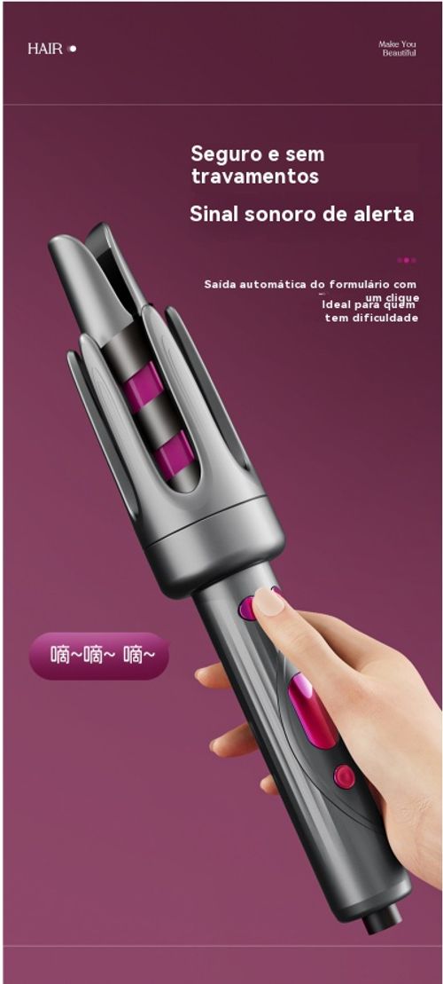 Bobina de Cabelo Automática 2025 – Cachos Perfeitos Rápidos e Sem Esforço para Todos os Tipos de Cabelo!