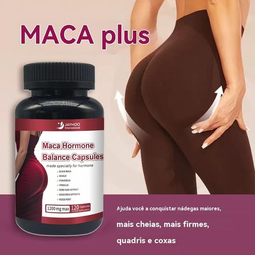 Cápsulas Maca Hormone Balance Angolana - Regula Endócrino, Aumenta Curva Coxas, Melhora Metabolismo e Energia | Composto Natural com Maca Preta, Aguaje
