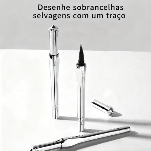 VIPABC caneta bifurcada selvagem caneta de linha de sobrancelha natural estéreo impermeável anti-suor não descor caneta de sobrancelha
