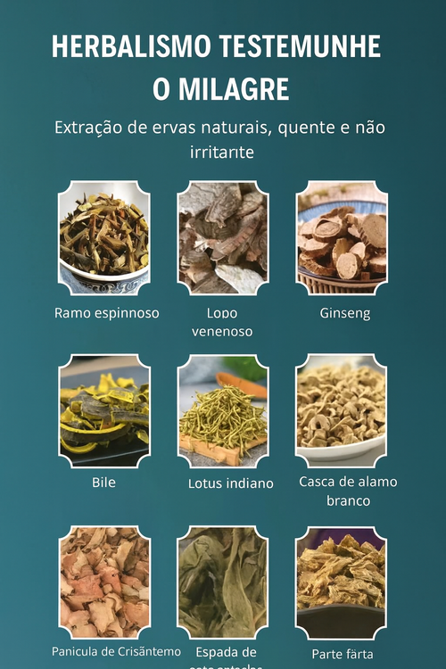 Creme Herbal Natural para Coceira, Fungos e Irritação da Pele | Ba Du Pi Le Kang