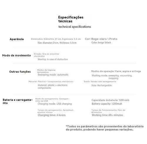 🚀 Mini Robô Aspirador 3-em-1 | Super Sucção 💨 · Escovas Duplas 🌀 · Corpo Fino mas Força de Gigante 💪