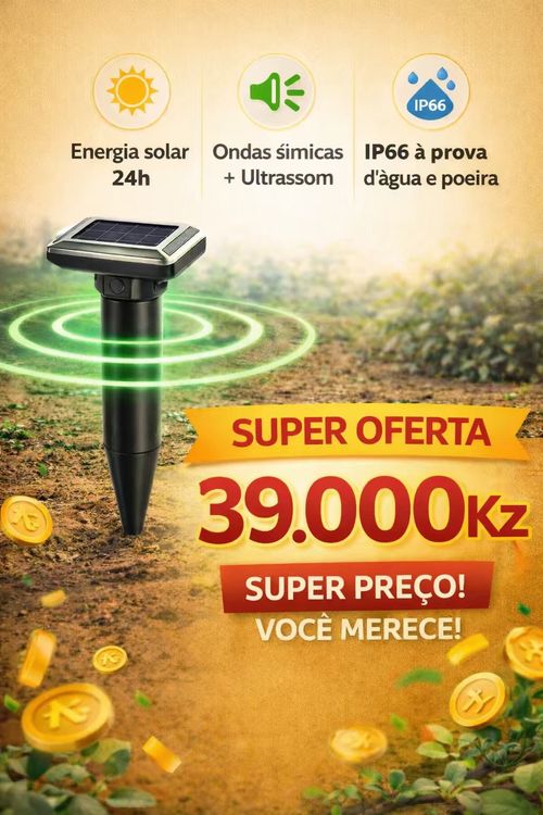🔥 Repelente Solar para Ratos e Cobras em Luanda | Sem Fios, Entrega COD