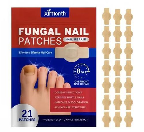 Ximonth Parche de Reparo de Unhas Fungosas🌿 Ingredientes Vegetais Reparo Profundo 8 Horas 21 Parches Uso Dia e Noite