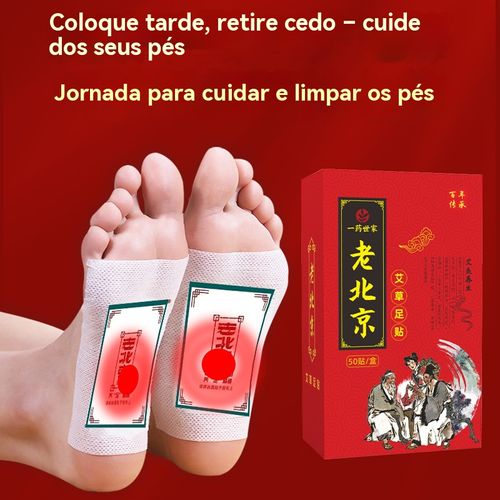 🌿🦶 Emplastro de Terapia para os Pés de Artemísia de Pequim - 50 Patches para Desintoxicação e Bem-estar! ✨💚