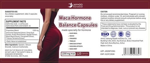 Cápsulas Maca Hormone Balance Angolana - Regula Endócrino, Aumenta Curva Coxas, Melhora Metabolismo e Energia | Composto Natural com Maca Preta, Aguaje
