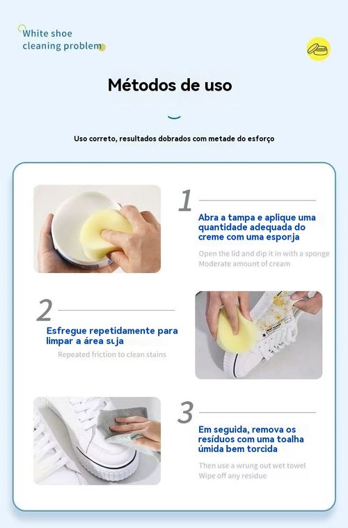 Sapatosranco: Limpeza Profunda para Seus Sapatos Brancos, Brilho Incomparável!