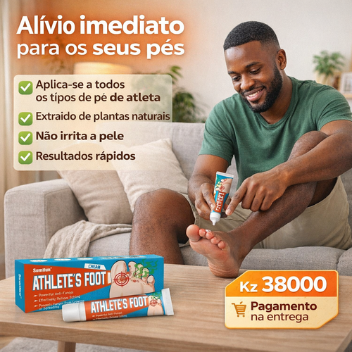 Creme para Pé de Atleta em Luanda | Elimina Fungos e Coceira Rápido | Pagamento na Entrega