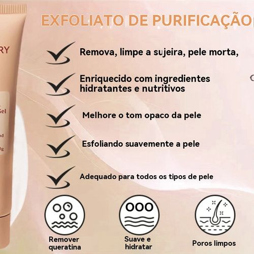 Purifying Exfoliating Gel - Gel Exfoliante Purificante, Limpeza Profunda, Pele Suave, Remove Células Mortas