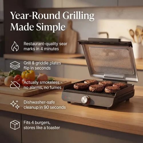 Smoke‑Free Indoor Electric Grill