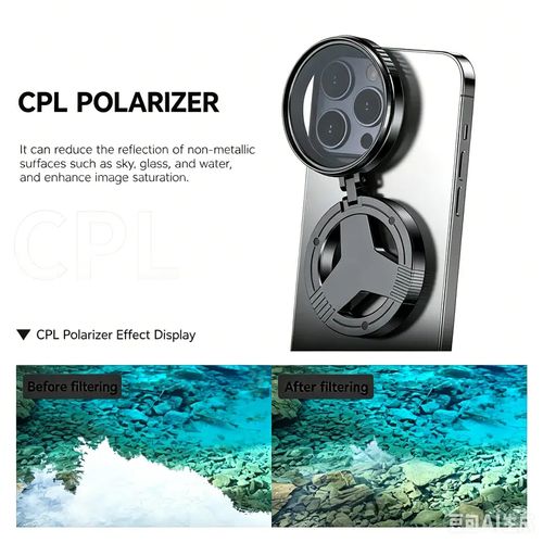 52mm CPL Camera Lens Filter, Clip-On Phone Accessory with Glare Control📷