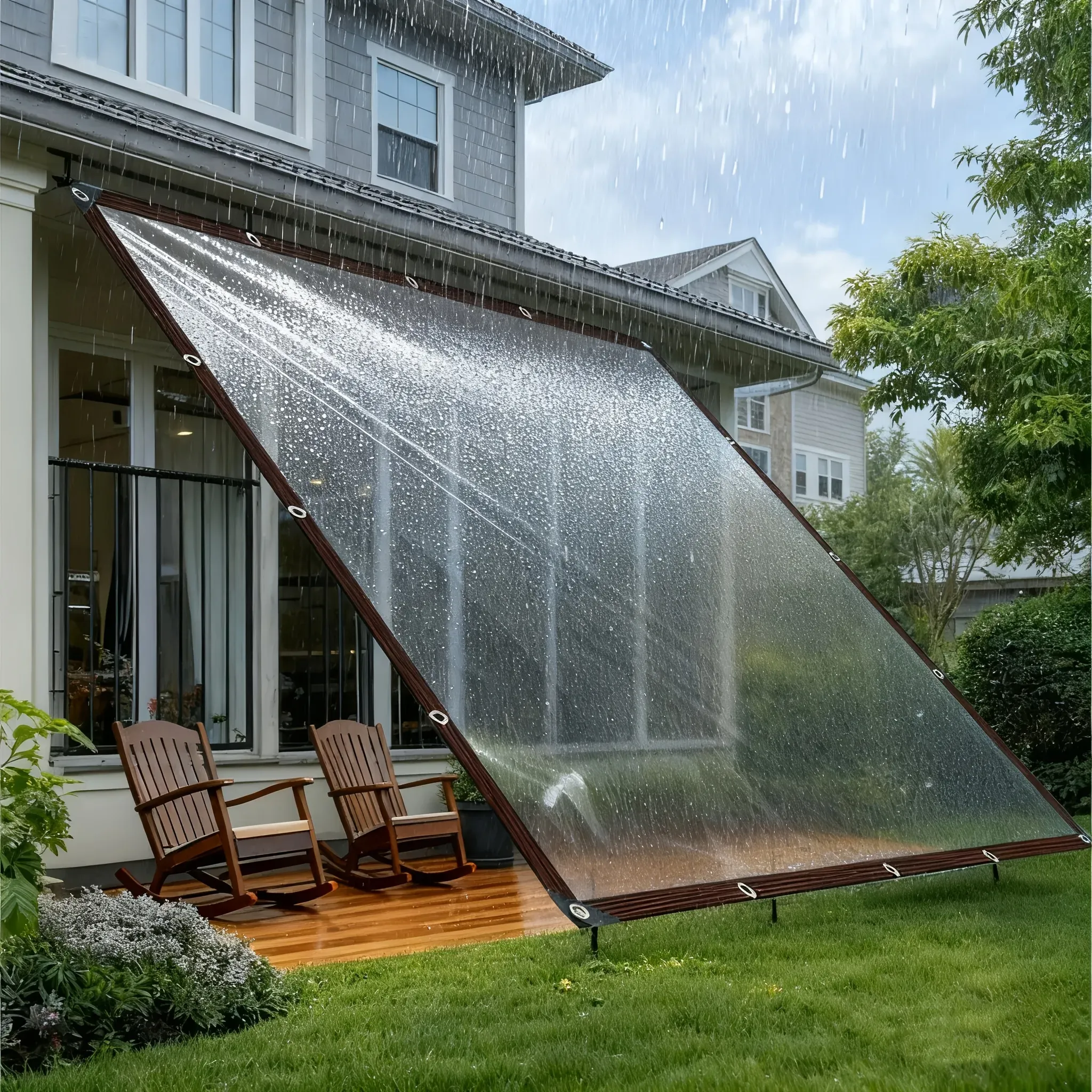 🔥50% OFF💪 Heavy-duty, Transparent, Insulated Rainproof Tarpaulin🌧️☔