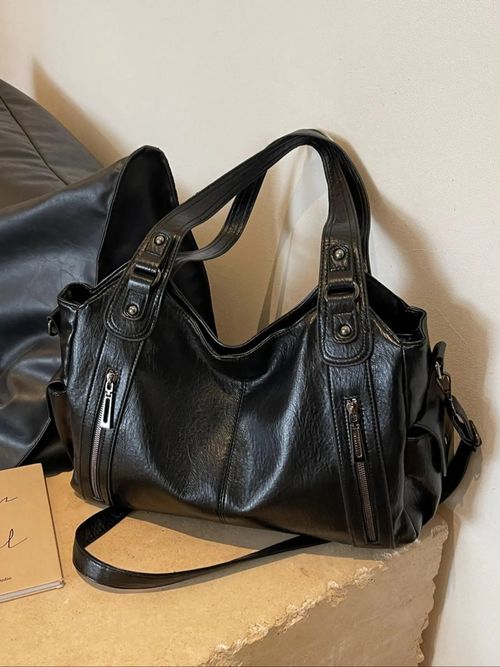 👜Women's punk style rivet decoration handbag fashionable large capacity shoulder bag👜