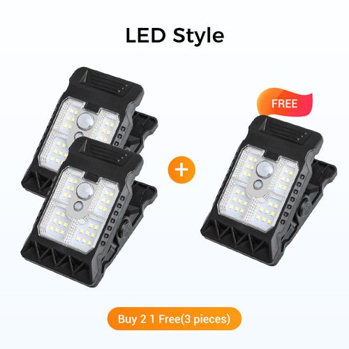 Solar clip light with motion sensor