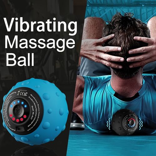 5-Speed Rechargeable Vibration Massage Ball for Muscle And Fitness, Electric Yoga Ball for Cervical Spine, Waist, And Foot