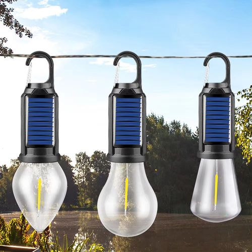 Solar Powered LED Outdoor Camping Lantern USB Charging Waterproof BBQ Atmosphere Light with ABS Materials