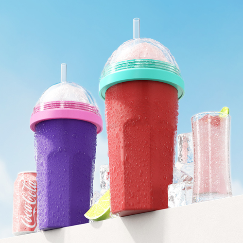 Double Layer Freeze Squeeze Cup for Homemade Slushies Ice Cream and Frozen Drinks Slushy Maker Cup