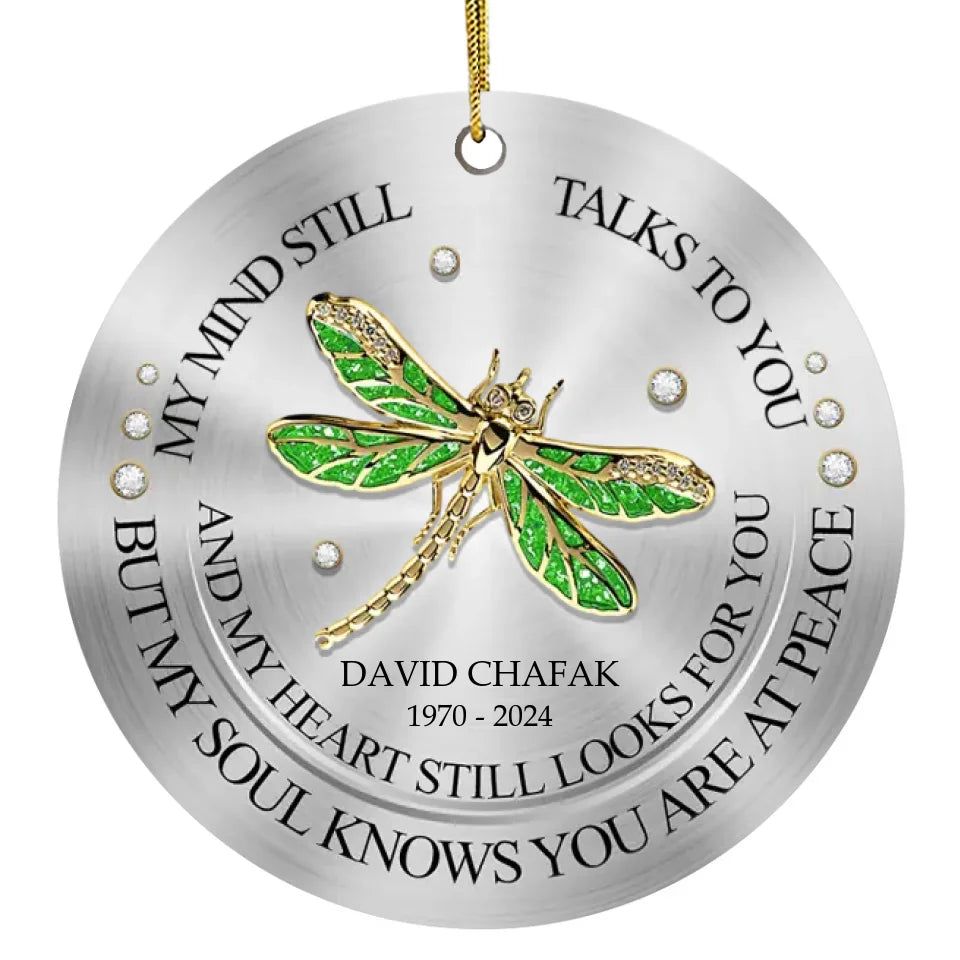 My Mind Still Talks To You - Personalized Ceramic Ornament, Memorial Gift For Loss Of Loved One - ORN282AN