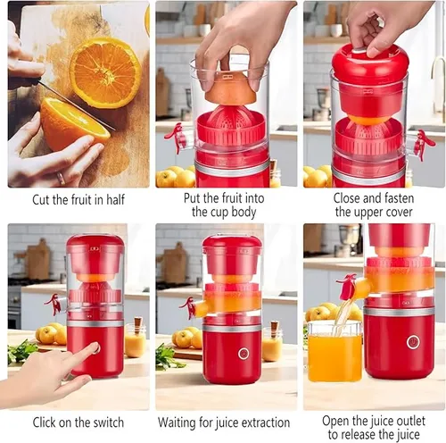 Mini Citrus Juicer Portable Usb Rechargeable Orange Juicer Machine One Button Button Juice Machine Fresh Fruit Juices