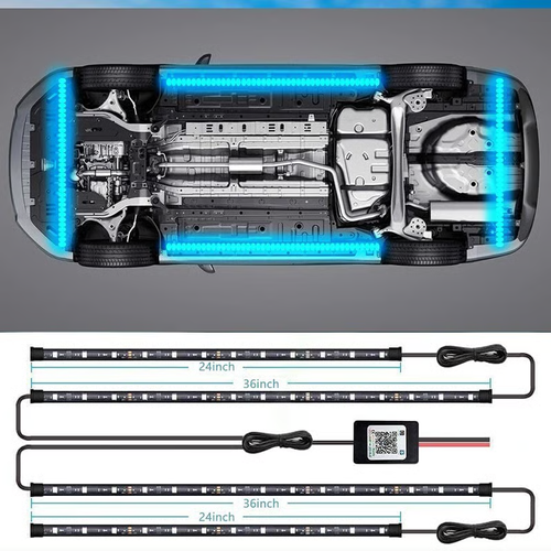 Car Chassis Flexible RGB Waterproof LED Strip Lights (4PCS)